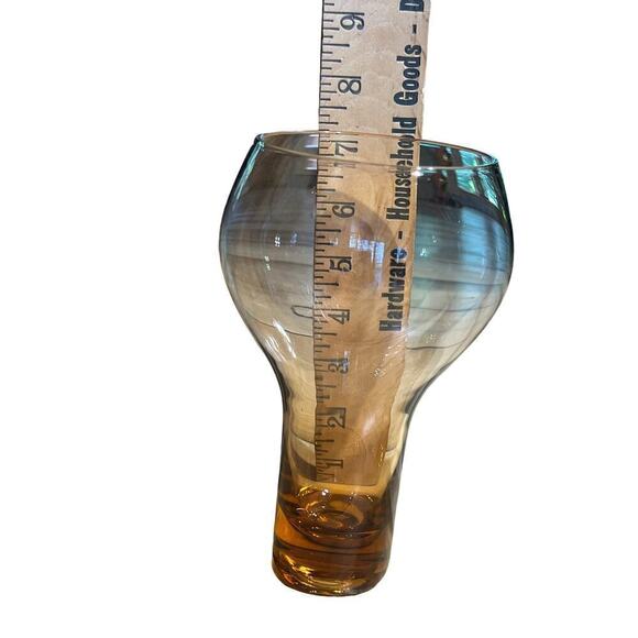 Set of 4 Vintage? Mid century Modern drinking classes. Ombre Amber. Beer/Wine - Picture 4 of 5